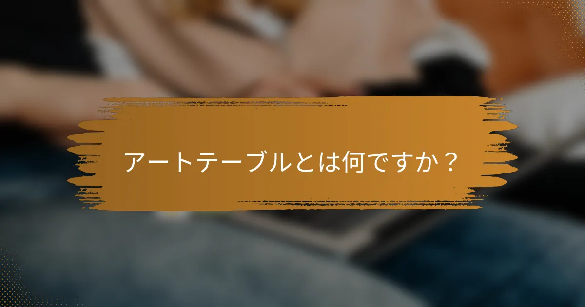 アートテーブルとは何ですか？